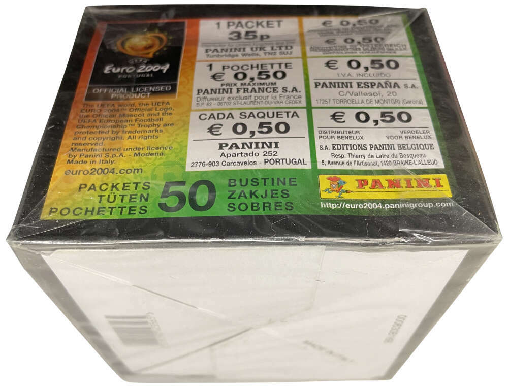2004 Panini UEFA Euro Portugal Sticker Box Factory Sealed 2