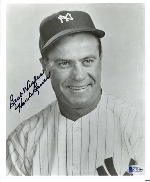 Hank Bauer Signed Autographed 8x10 Photograph Beckett BAS