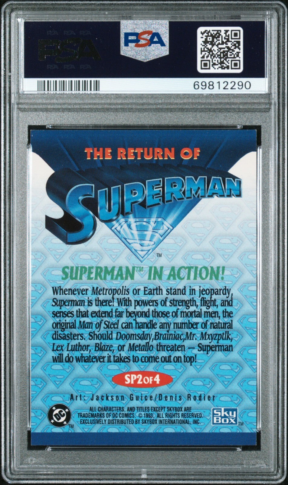 1993 Skybox the Return of Superman SP2 Superman Foil PSA 61