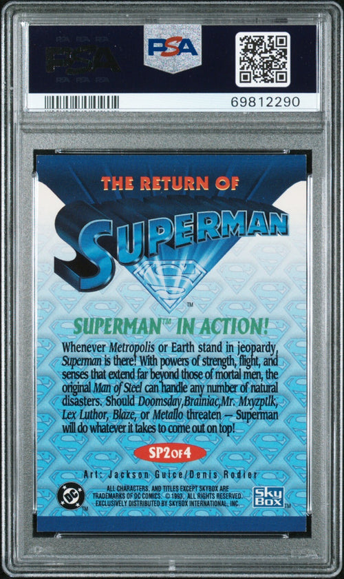 1993 Skybox the Return of Superman SP2 Superman Foil PSA 61