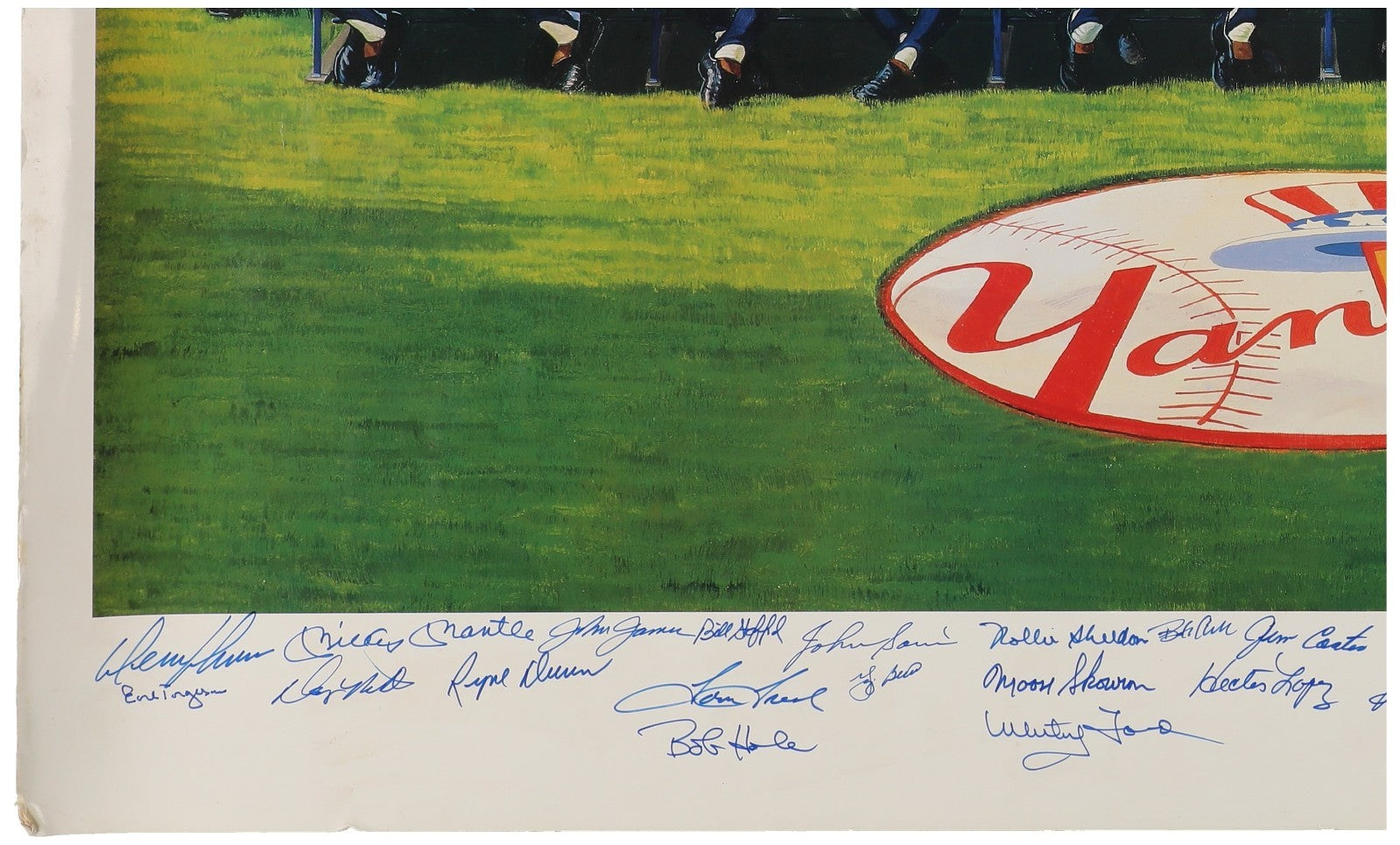 1961 NY Yankees Team Signed Auto 24x36 Poster Mantle Berra Ford World Series JSA1