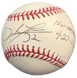 Derek Lowe Signed No Hitter 4 27 02 OML Baseball JSA COA