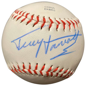 Terry Hanratty Signed Autographed Official League Baseball Beckett BAS