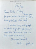 William Golding Signed Auto Handwritten 1980 Letter Lord of the Flies Grad LOA0