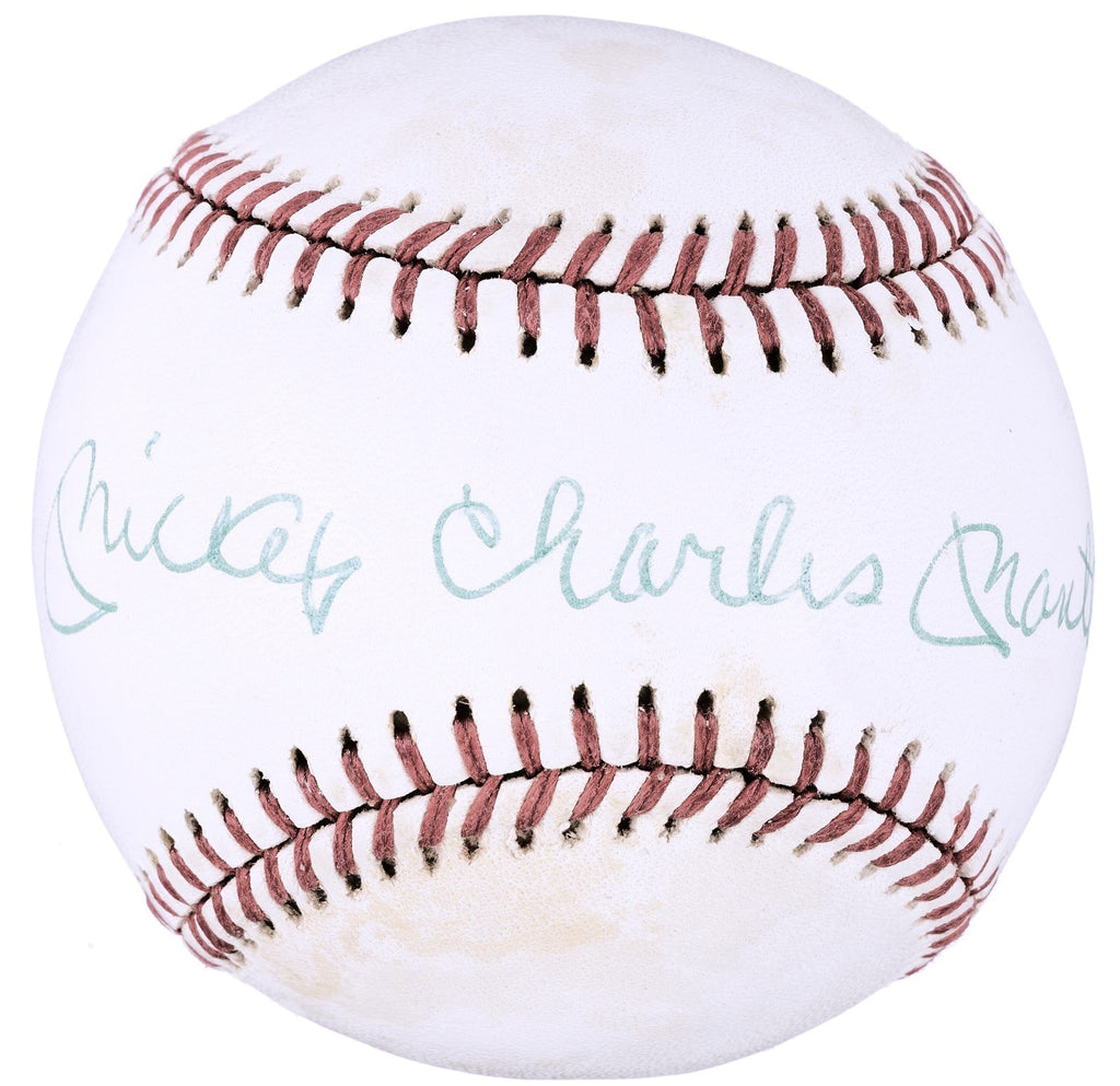 Mickey Mantle Full Name Mickey Charles Mantle Signed OAL Baseball PSA/DNA PSA0