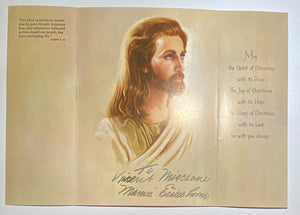 Mamie Eisenhower Signed 1973 Christmas Card Beckett BAS
