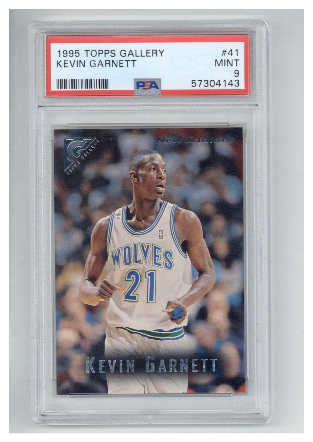 1995 Topps Gallery 41 Kevin Garnett PSA 90