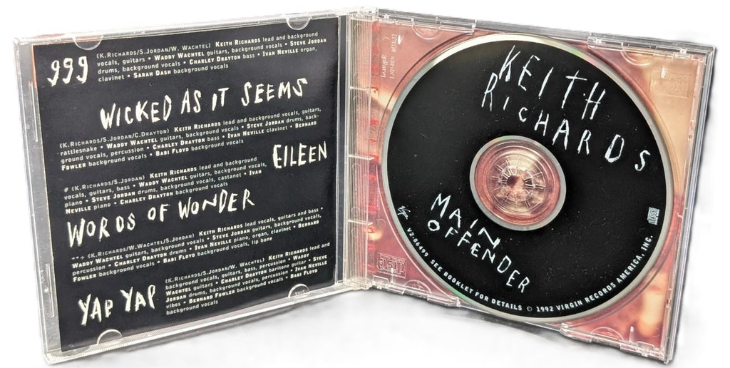 Keith Richards Signed Main Offender CD Rolling Stones JSA LOA1