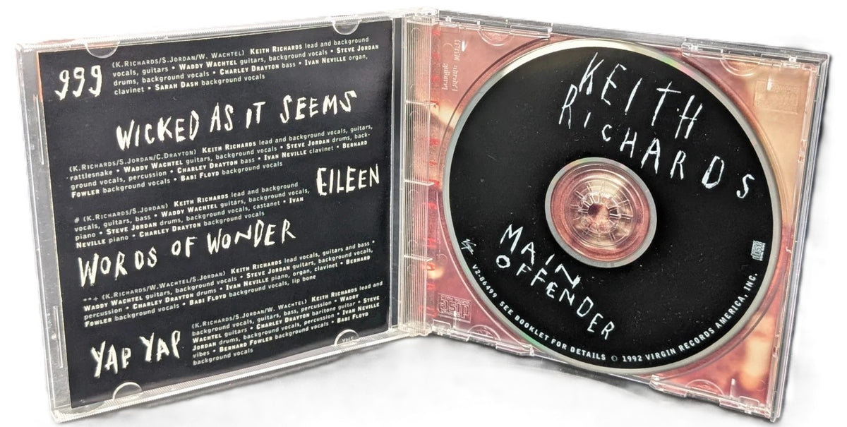 Keith Richards Signed Main Offender CD Rolling Stones JSA LOA1