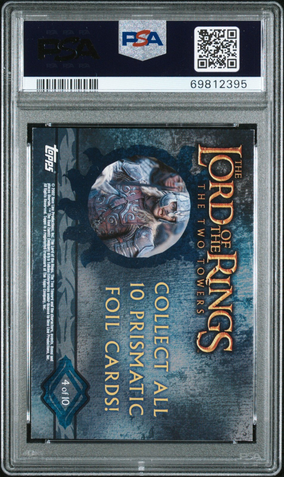 2002 Topps Lord of the Rings the Two Towers Prismatic 4 Eomer PSA 71
