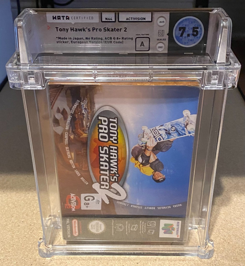 N64 Tony Hawks Pro Skater 2 Pal Sealed WATA 7.5 A0