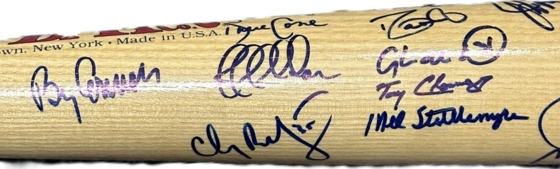 2000 New York Yankees Team Signed Auto World Series Champs Baseball Bat 20+ Sigs3