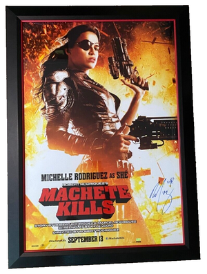 Michelle Rodriguez Signed Machete Kills Poster Celebrity Authentics