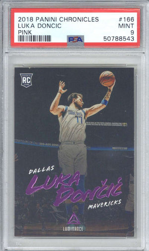 2018 Panini Chronicles 166 Luka Doncic Pink PSA 9