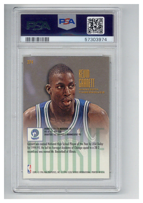 1995 Ultra 274 Kevin Garnett PSA 81