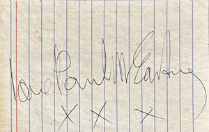 Paul McCartney Signed 2.5x4 Beatles Era c. 1969 Album Page Beckett BAS LOA