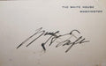 William H Taft Signed Auto White House Card President Grad LOA0