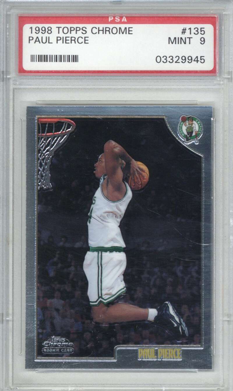 1998 Topps Chrome 135 Paul Pierce PSA 90