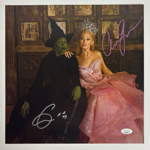 Ariana Grande And Cynthia Erivo Signed Wicked Album Insert Soundtrack JSA COA