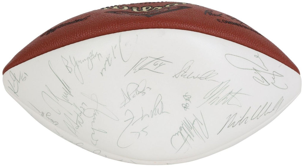 1994 Super Bowl 49ers Team Signed Football Rice Young Sanders Dent +45 PSA/DNA1
