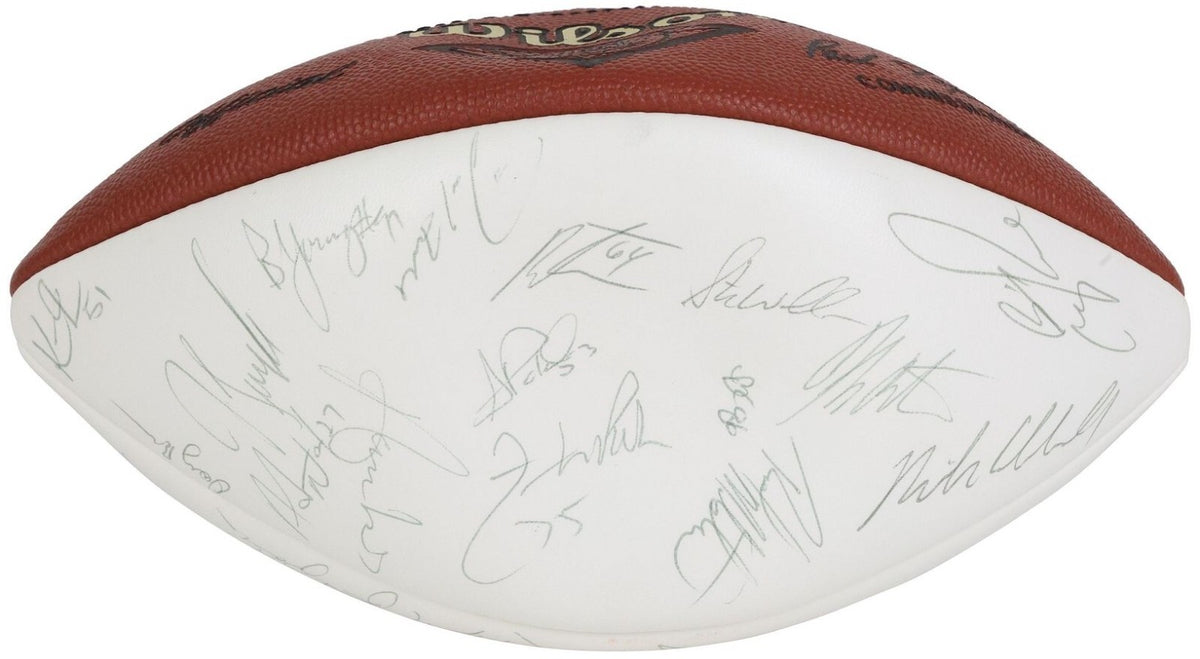 1994 Super Bowl 49ers Team Signed Football Rice Young Sanders Dent +45 PSA/DNA1