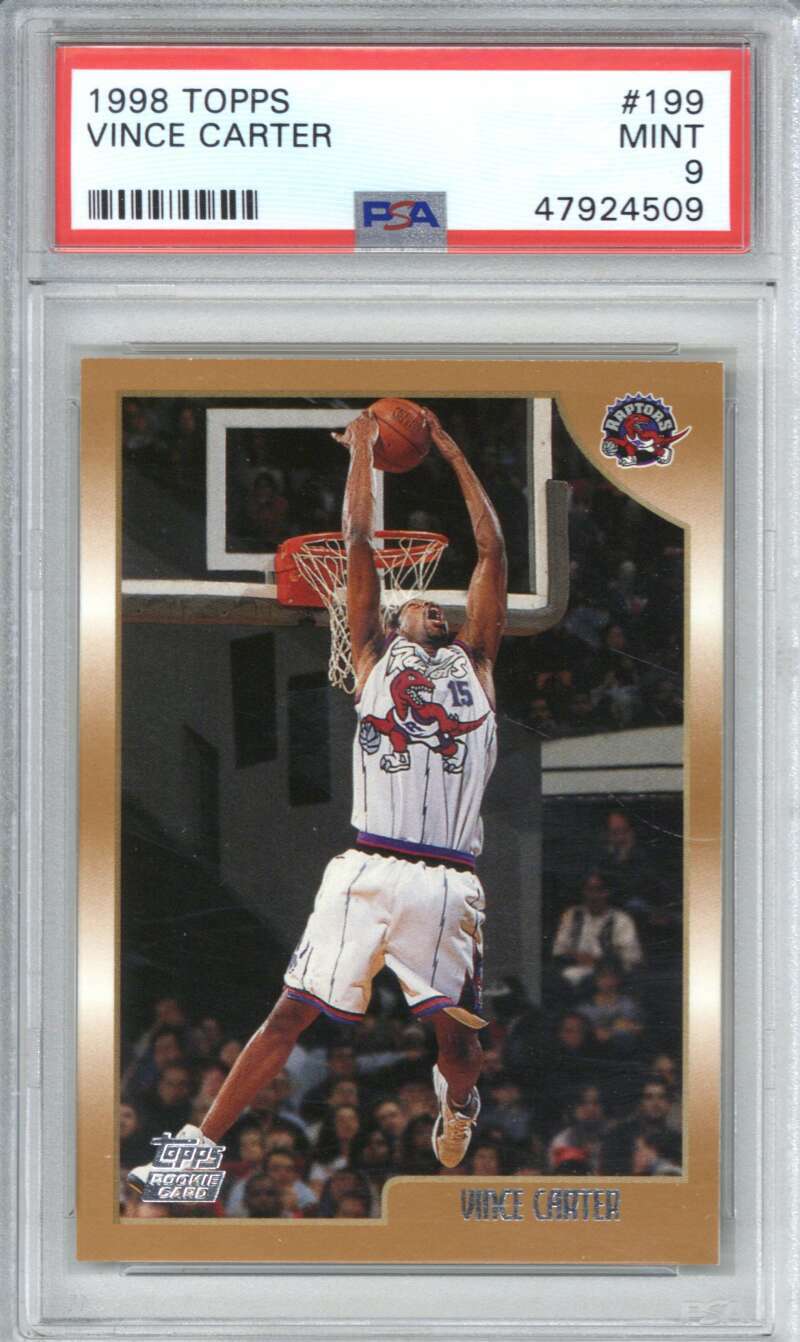 1998 Topps 199 Vince Carter PSA 90