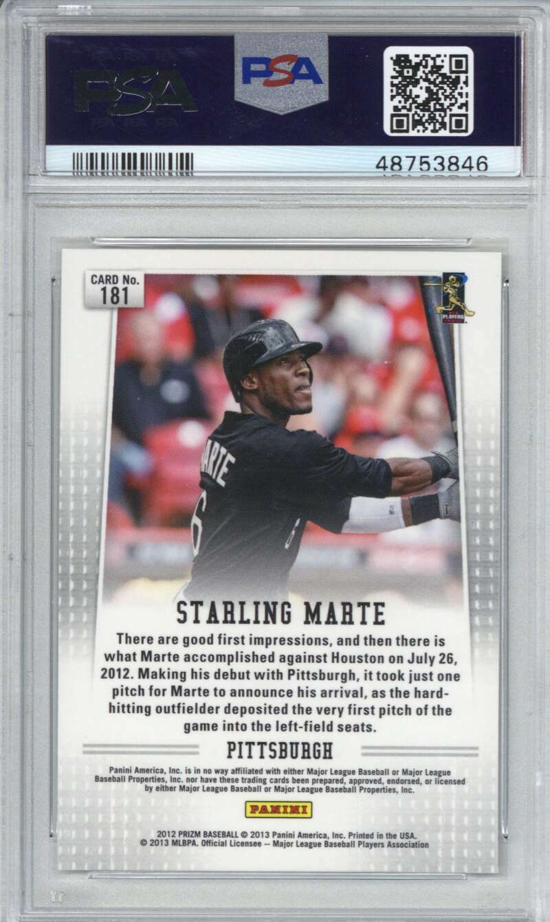 2012 Panini Prizm 181 Starling Marte PSA 91