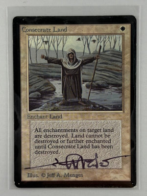 Beta Consecrate Land Signed MTG Beta Jeff A Menges Auto