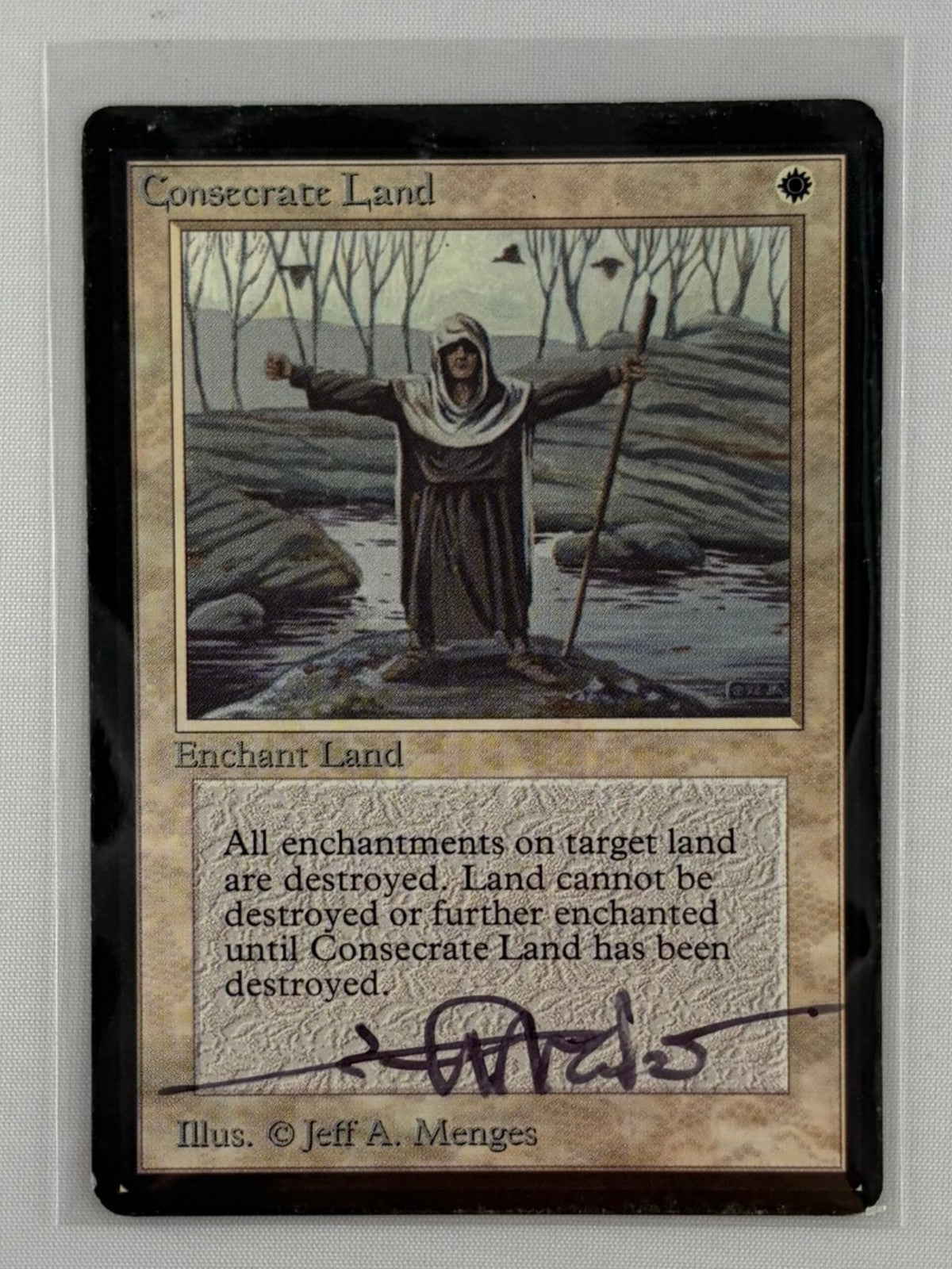 Beta Consecrate Land Signed MTG Beta Jeff A Menges Auto0