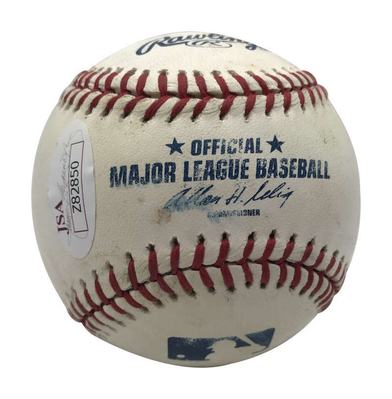 Mike Trout Signed Rookie Era Game Used OML Baseball JSA 1