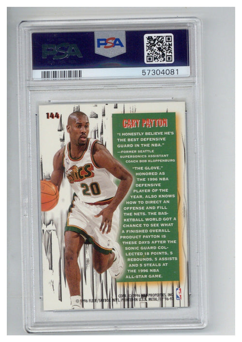 1996 Metal 144 Gary Payton PSA 81