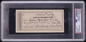 Andrew Jackson Signed Auto Handwritten Bank Check President Bank Wars PSA DNA