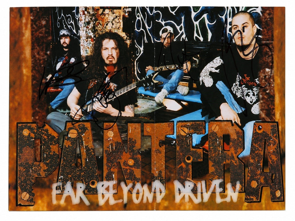 Pantera Group Signed Auto 1994 Original Tour Program All 4 Members JSA Beckett0