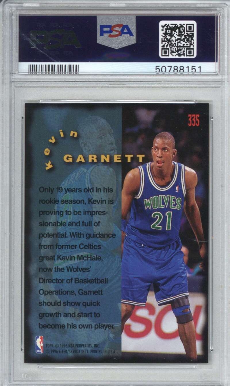 1995 Fleer 335 Kevin Garnett PSA 9 1
