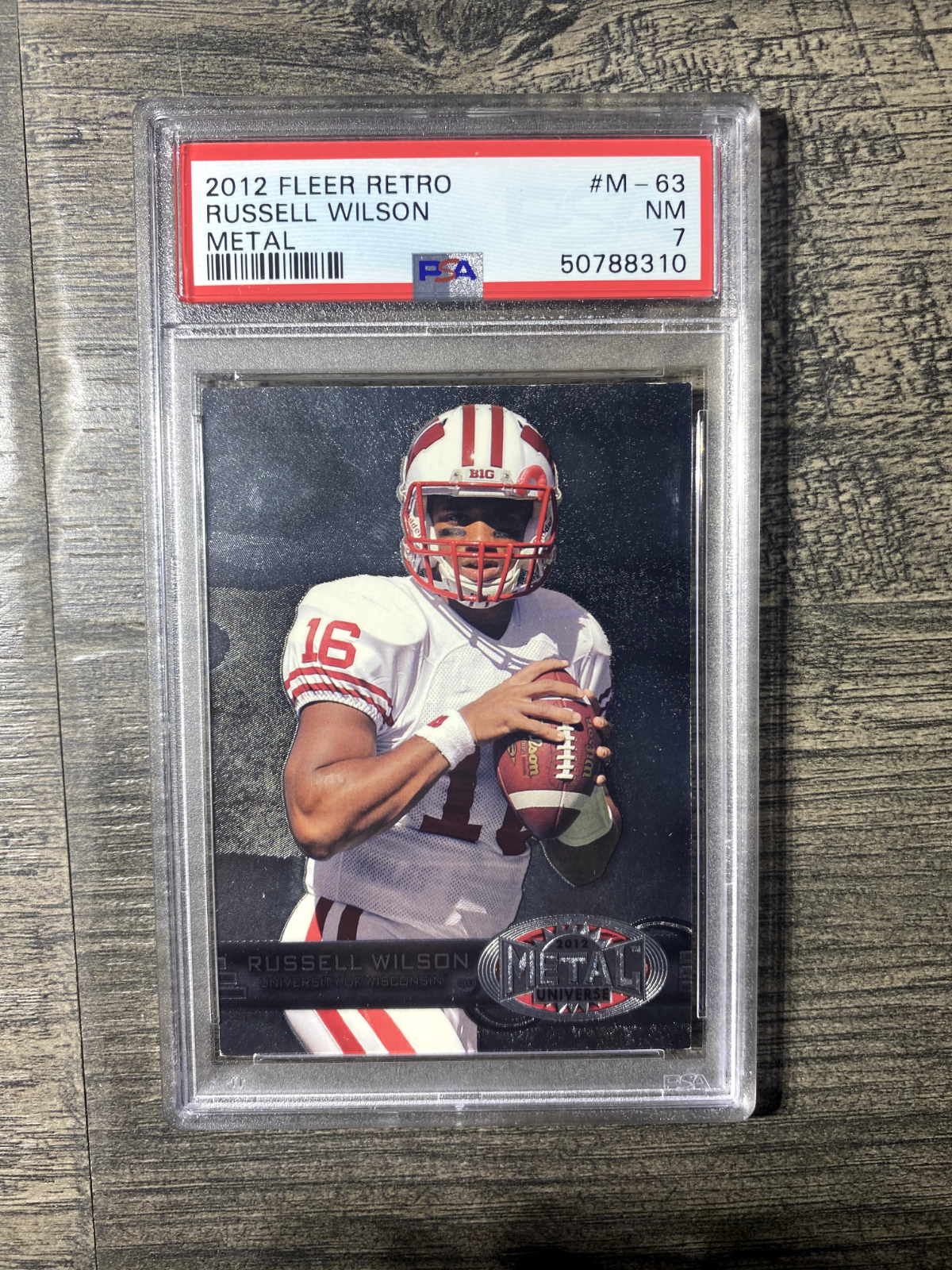 2012 Fleer Retro Metal Russell Wilson PSA 70