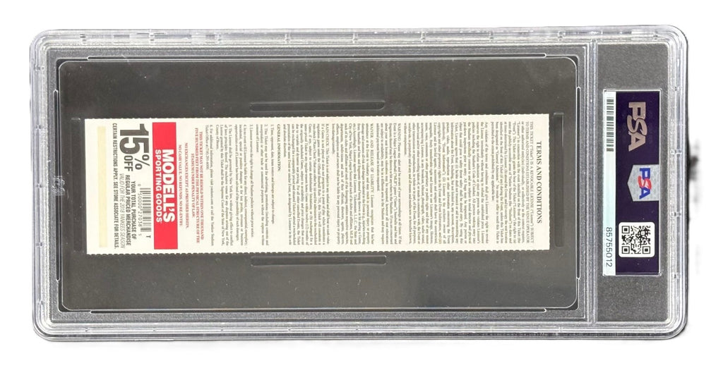 Aaron Judge Signed 1st Home Run HR 2018 April 4th Yankees Ticket PSA PSA/DNA 101