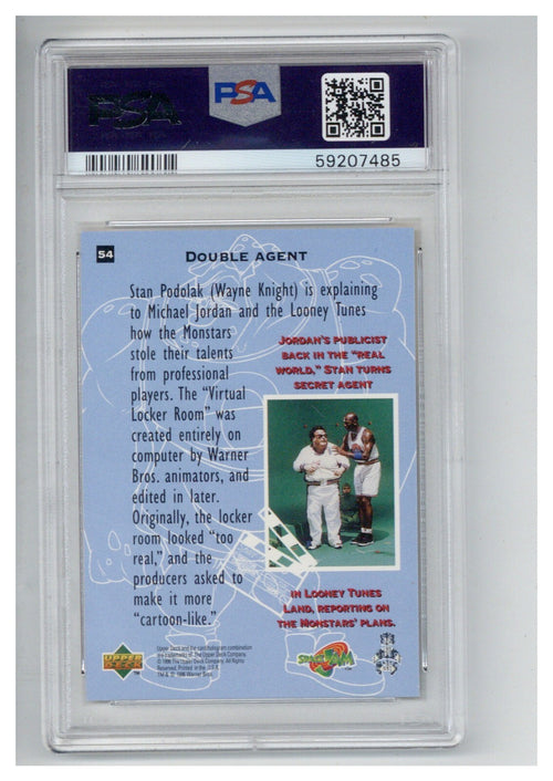 1996 Upper Deck Space Jam 54 Double Agent PSA 81