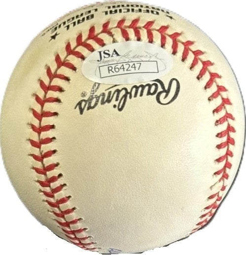 Rickey Henderson Lou Brock Signed Auto All Time Stolen Base Leaders ONL Ball JSA2