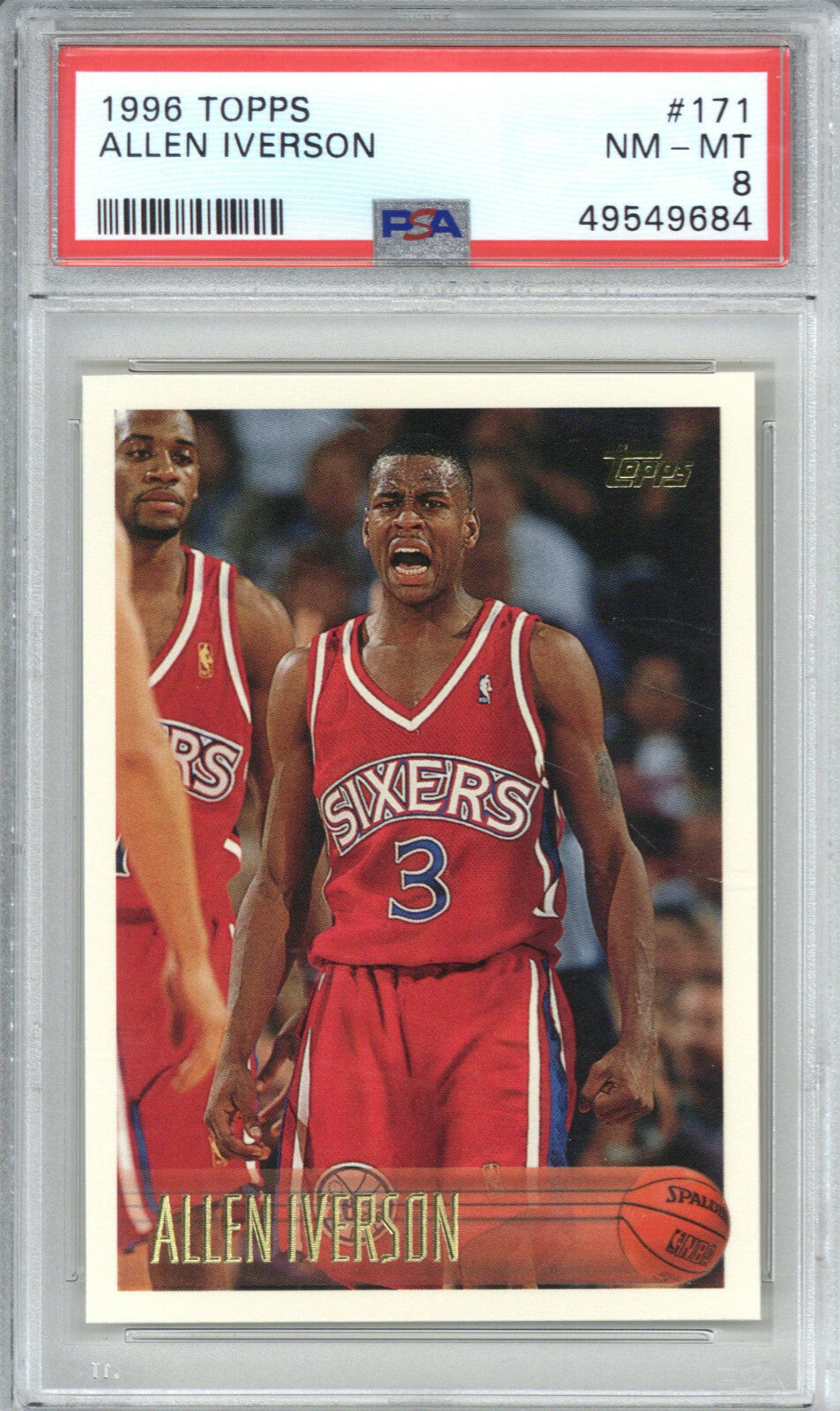 1996 Topps 171 Allen Iverson PSA 80