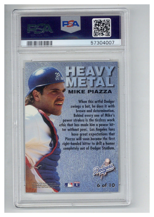 1996 Metal Universe Heavy Metal Mike Piazza PSA 81