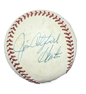 Jim Catfish Hunter Signed Auto OAL Baseball Oakland Athletics JSA COA HOF