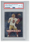 2000 Fleer Throwbacks 4 Steve Young PSA 80