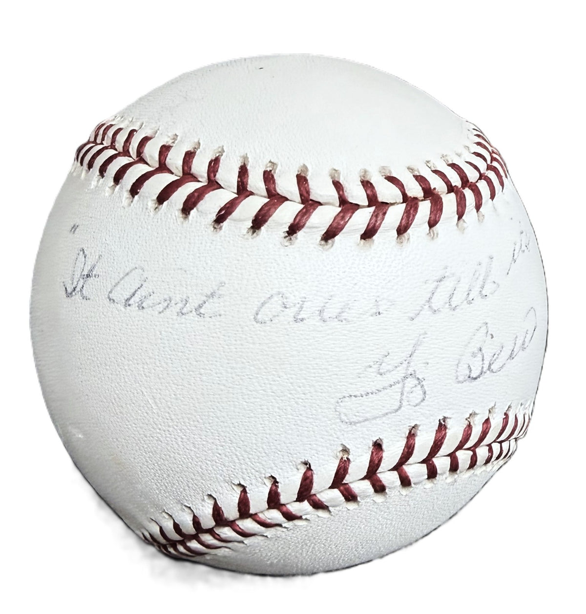 Yogi Berra Signed Auto It Aint Over Till Its Over OAL Baseball Yankees JSA HOF0