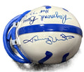 Johnny Unitas Raymond Berry Signed Auto Baltimore Colts Mini Helmet GRAD HOF0