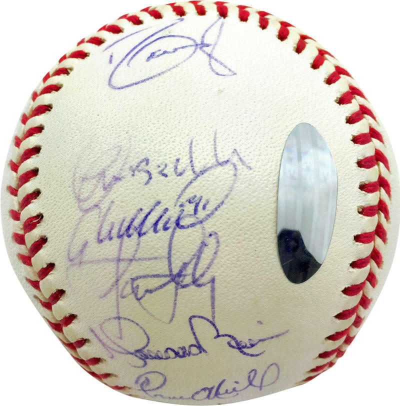 2000 Yankees Signed Autographed OML Baseball Jeter Steiner3