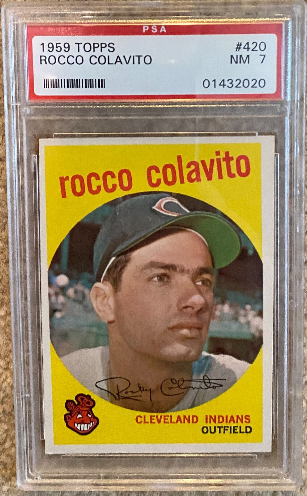 1959 Topps 420 Rocco Colavito PSA 70