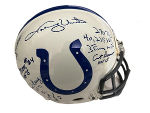 1958 Baltimore Colts NFL Champions Signed Stat Proline Helmet Unitas Moore GRAD