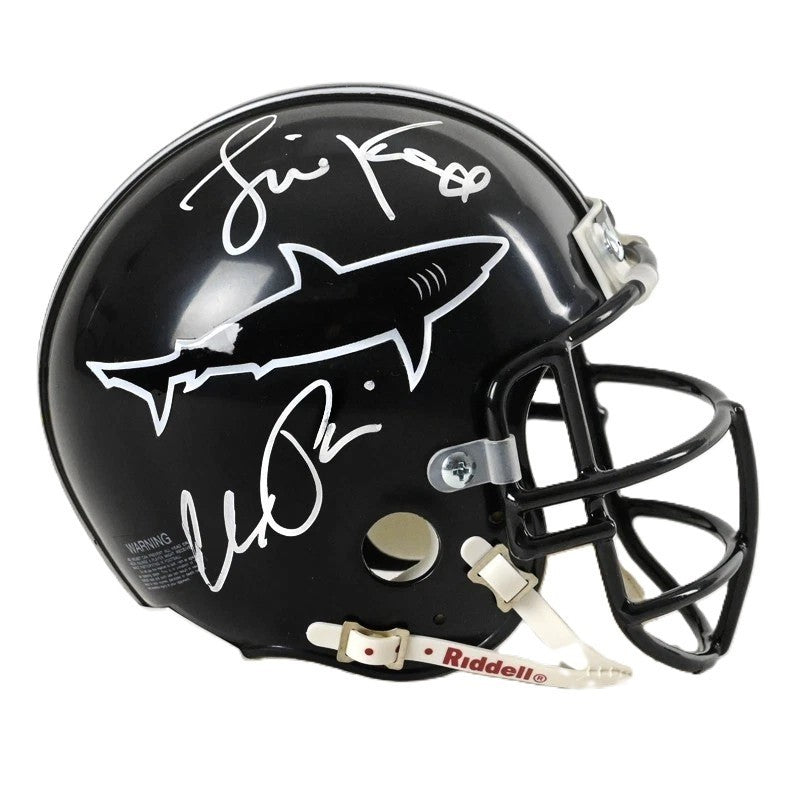 Jamie Foxx Al Pacino Dual Signed Auto Any Given Sunday Sharks Mini Helmet GRAD0
