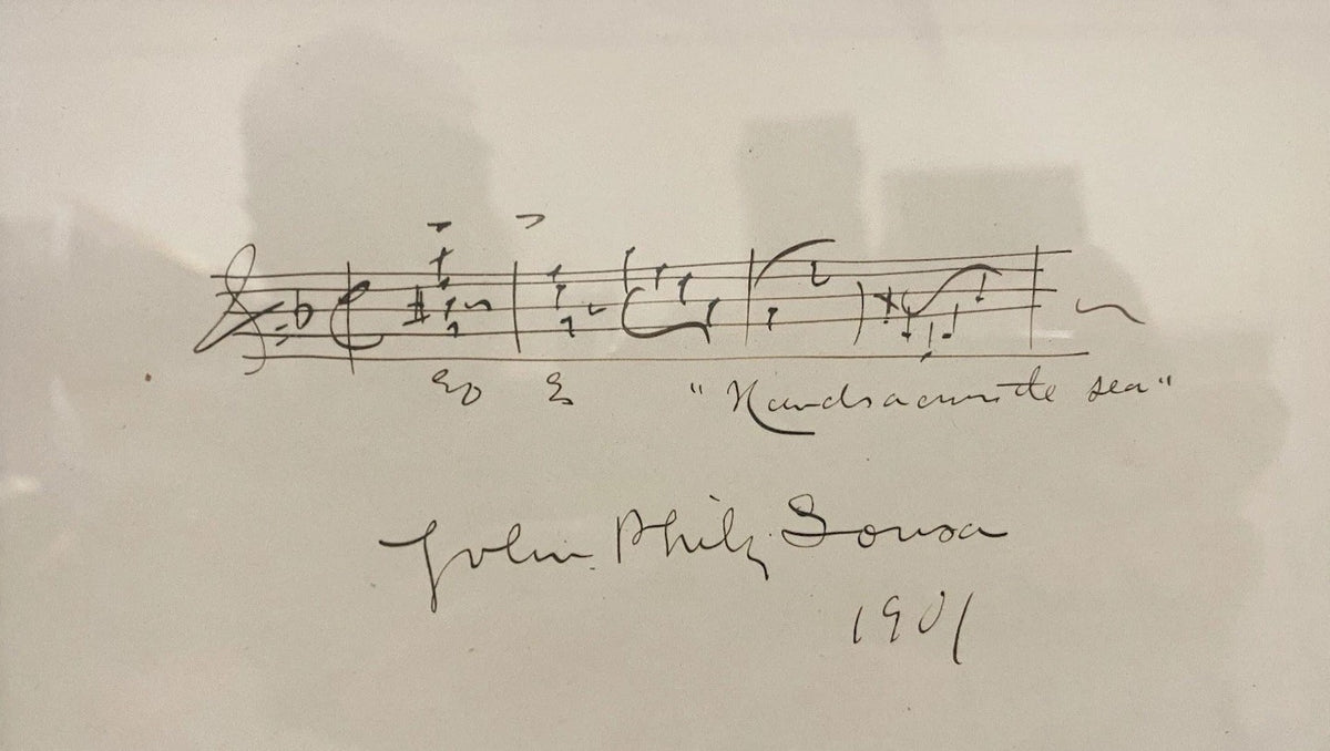 John Philip Sousa Signed Auto Hands Across the Sea Musical Note Grad Auth1