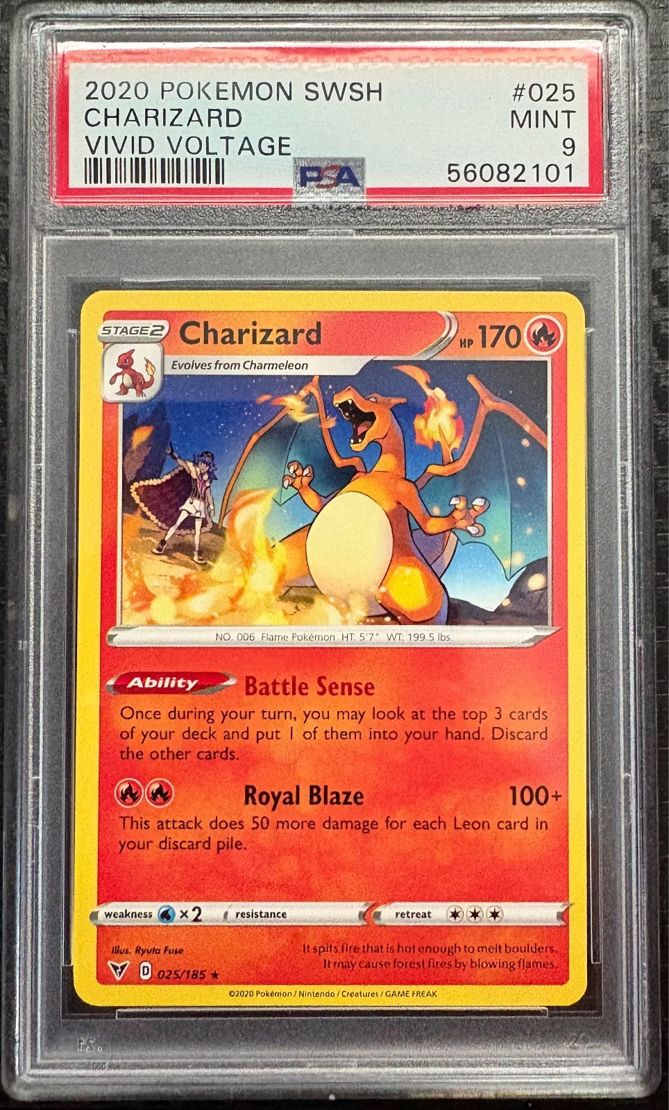 2020 Pokemon Vivid Voltage #025 Charizard PSA 90